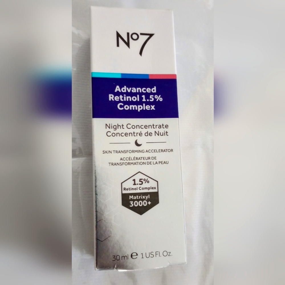 NWT Boots No 7 Advanced Retinol 1.5% Complex Night Concentrate 1 OZ. FULL SIZE